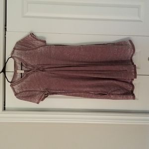 Altar'd State Maroon Shirt Dress with Pockets, Large